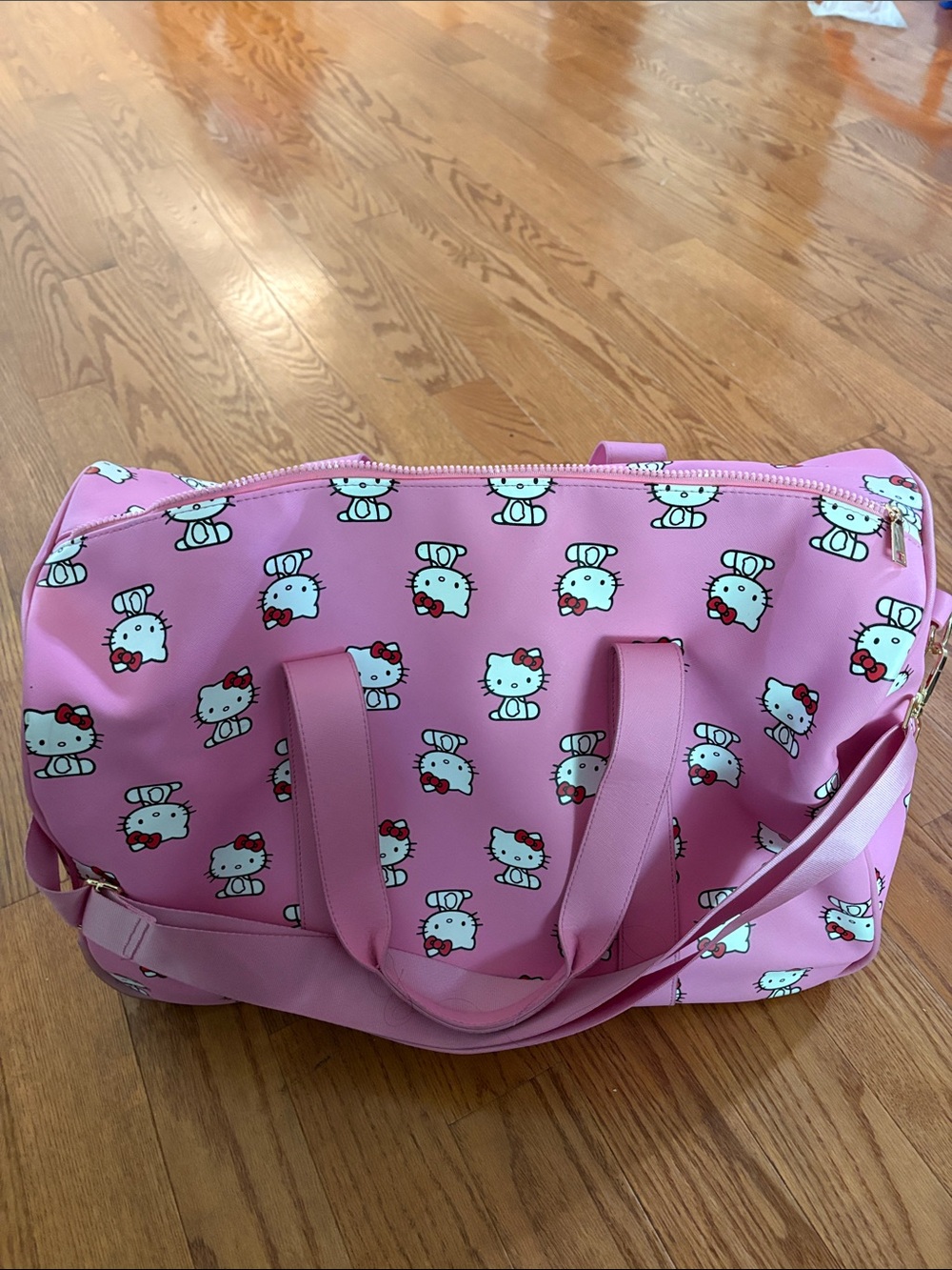 Hello Kitty Pink Patterned Travel Duffel